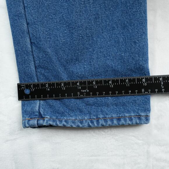 LL Bean Jeans Womens 14MT Original Fit Relaxed Blue Fleece Lined Denim Gorpcore - Picture 13 of 13